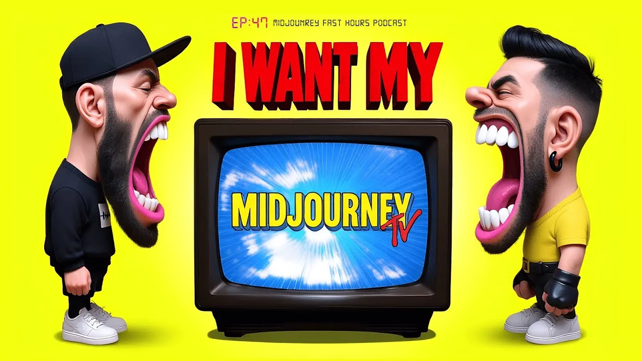 Episode 47 thumbnail: MIDJOURNEY TV IS WEIRDLY ADDICTIVE
