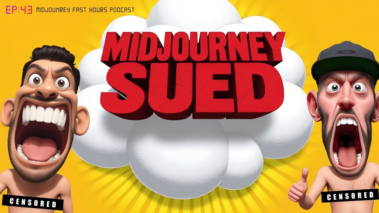 Episode 43 thumbnail: DISNEY SUING MIDJOURNEY MIGHT BACKFIRE