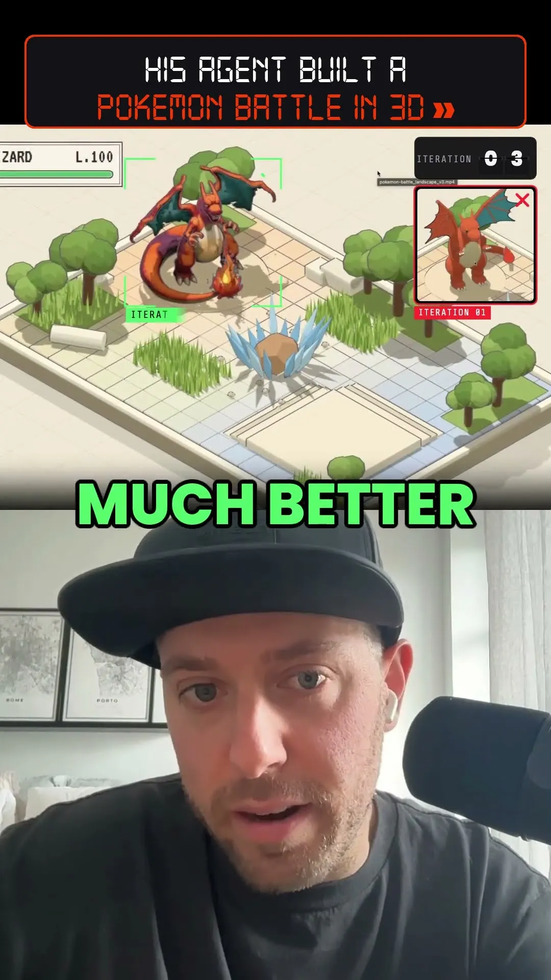 Short: An AI Agent Just Built a 3D Pokémon Battle in Three.js