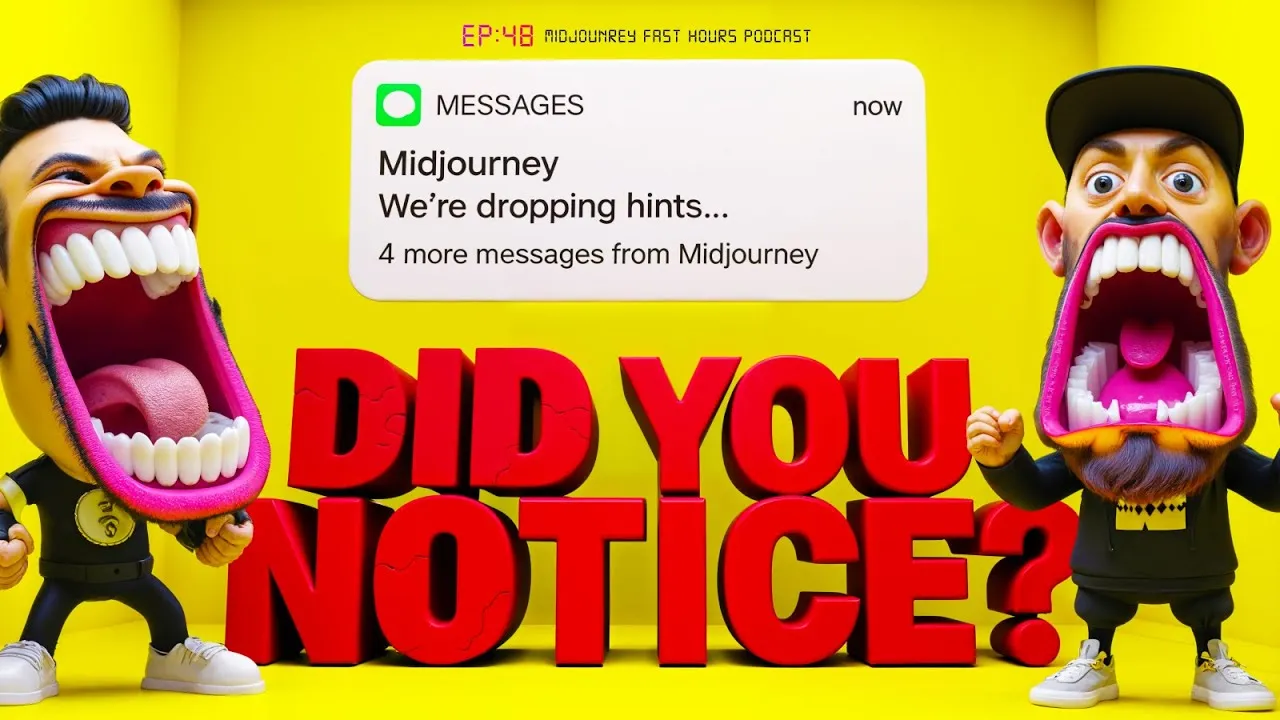 Episode 48 thumbnail: MIDJOURNEY VIDEO GOES HD FOR EVERYONE