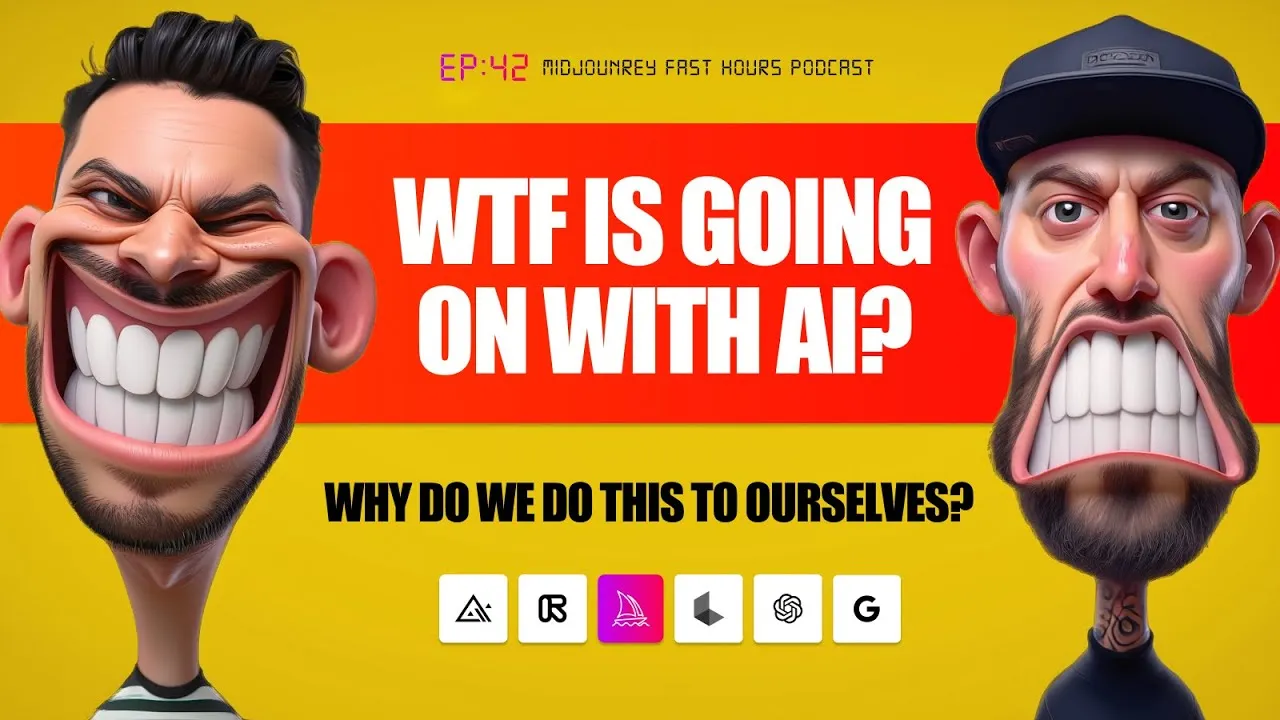 Episode 42 thumbnail: 40% OF MIDJOURNEY USERS PAY ANNUALLY