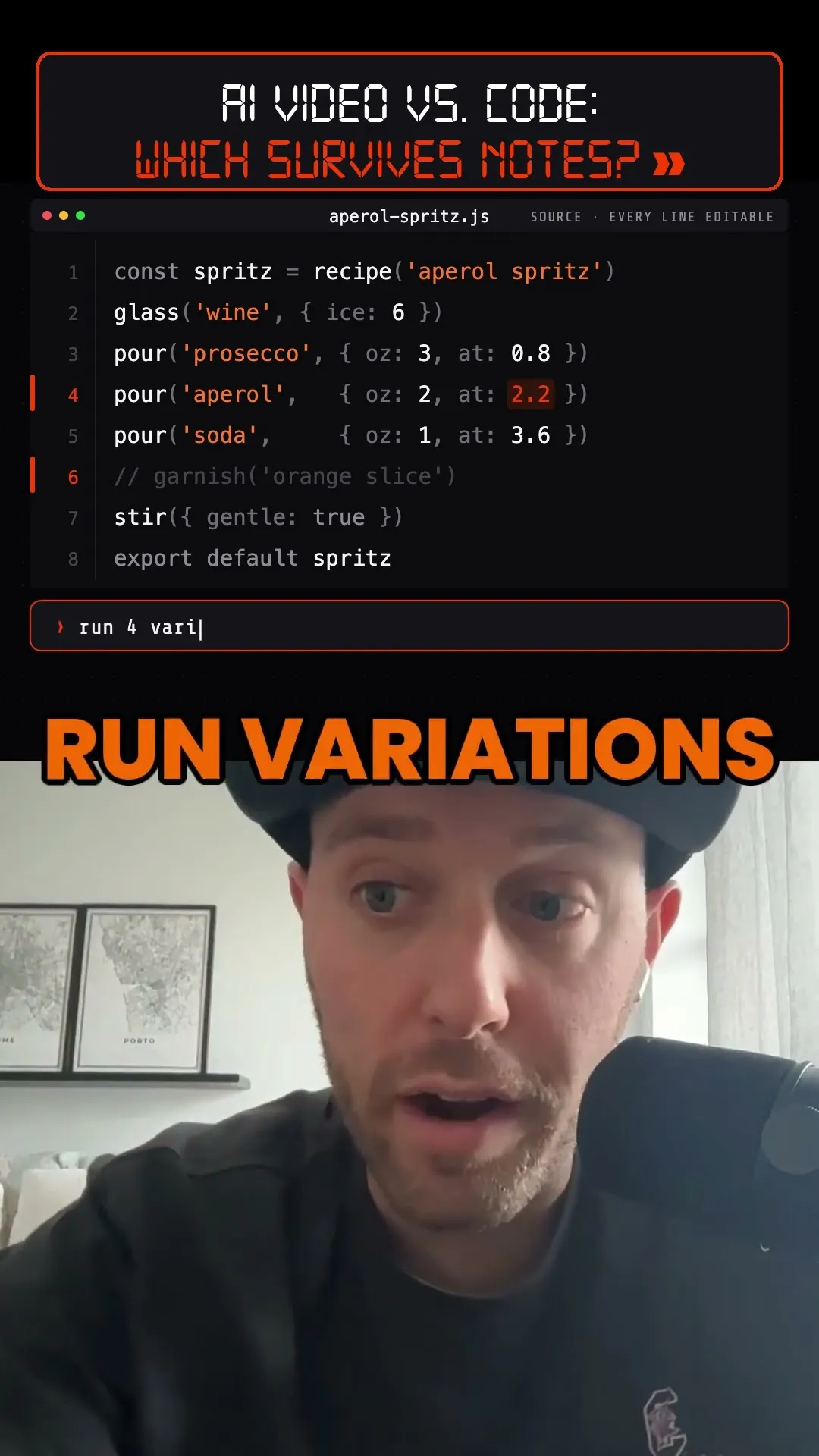 Short: The Revision Round Is Where AI Video in Code Wins